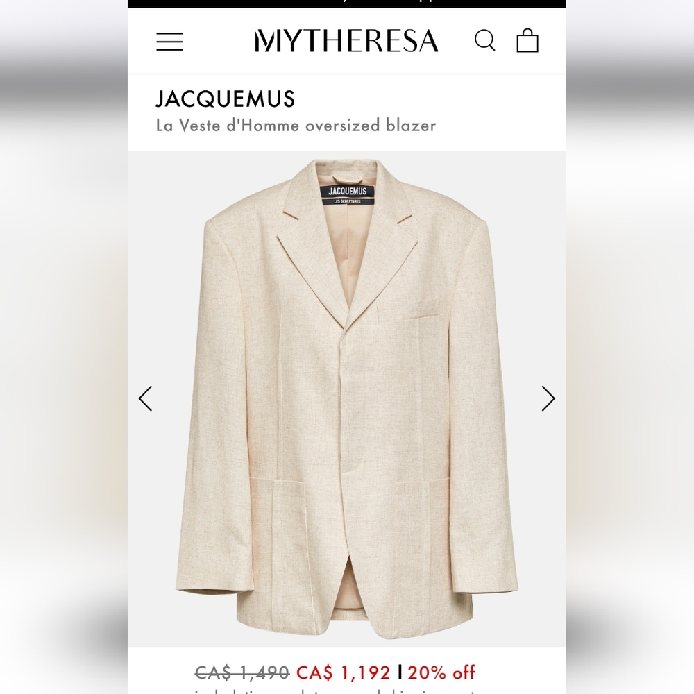 Jacquemus Cream Blazer